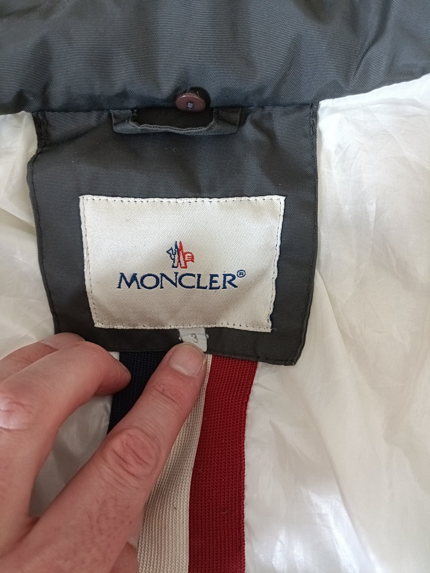 Moncler padded coat with jersey trims