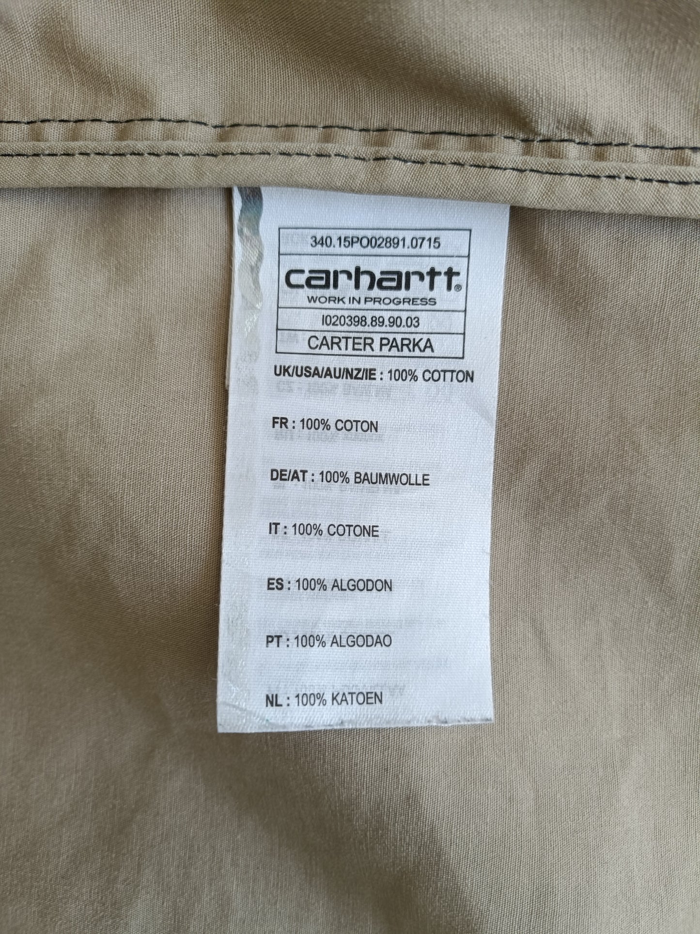 Carhartt carter parka